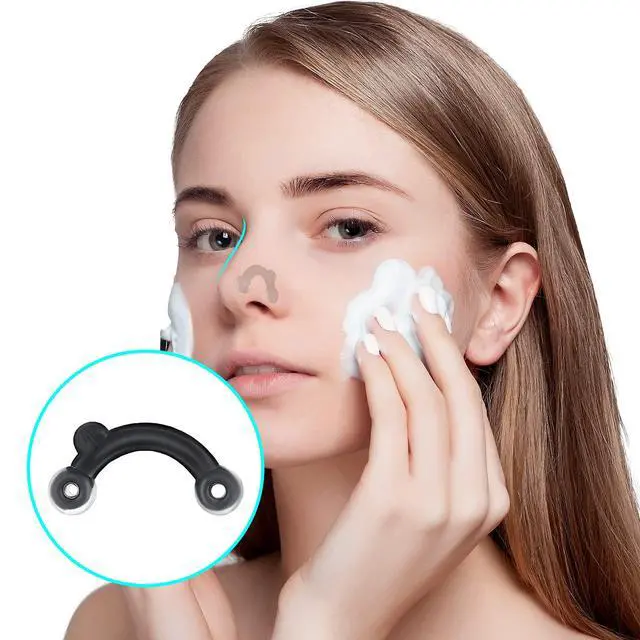 Alt view image 6 of 6 - 6 Pairs Nose Up Lifting Shaping Clip Beauty Tool Nose Shaper Inserts No Pain Invisible Nose Shaper Tool Straightening Beauty Kit for Women Men (Black)