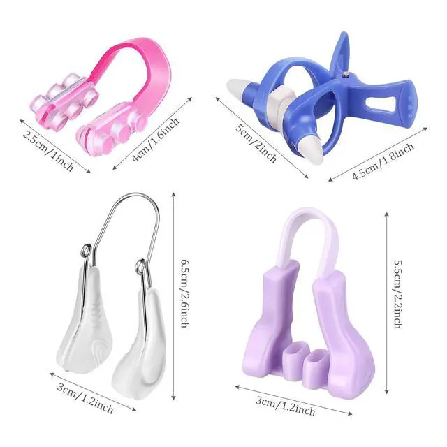 Alt view image 2 of 7 - 4 Pieces Nose Shaper Slimmer Lifting Clips Straightener Safety Silicone Bridge Shaper Beauty Tool Kit Set for Women Wide Nose
