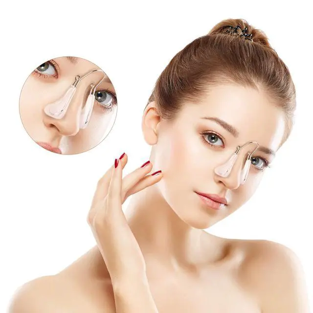 Alt view image 6 of 7 - 4 Pieces Nose Shaper Slimmer Lifting Clips Straightener Safety Silicone Bridge Shaper Beauty Tool Kit Set for Women Wide Nose