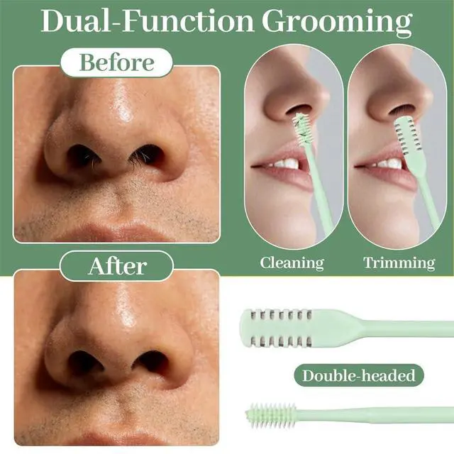 Alt view image 3 of 7 - 5Pcs 2-in-1 Double Sided Nose Knife Nasal Hair Cutter for Women&Men