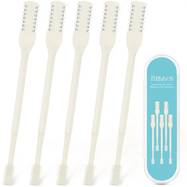 Main image of 5 Pcs Nasal Hair Cutter, Manual Nose Hair Trimmer for Men Women Double Sided Nasal Hair Trimmer 360° Rotating Nose Hair Remover (Cream Yellow)