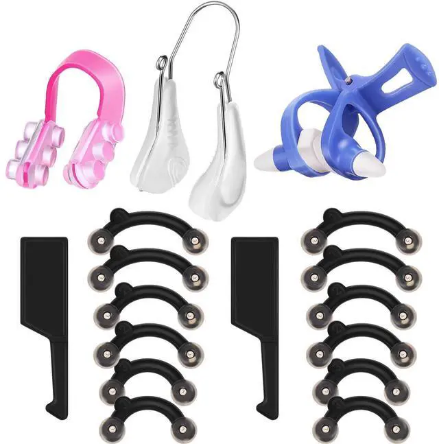 Main image of 5 Pieces Nose Shaper Slimmer Nose up Lifting Clips Silicone Wide Bridge Clips No Pain Beauty Straightening Tools for Women