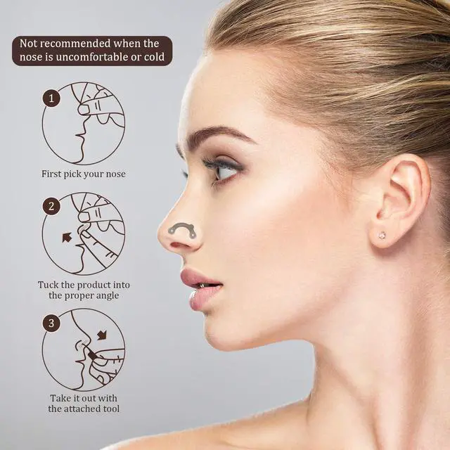 Alt view image 7 of 7 - 5 Pieces Nose Shaper Slimmer Nose up Lifting Clips Silicone Wide Bridge Clips No Pain Beauty Straightening Tools for Women