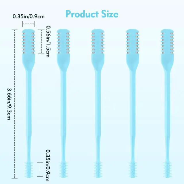 Alt view image 5 of 7 - 5Pcs 2-in-1 Nasal Hair Cutter, Double-Sided Nose Hair Trimmer Upgrade, 360° Rotating Manual Nose Trimmer Portable with Soft Cleaning Brush for Women and Men (Blue)