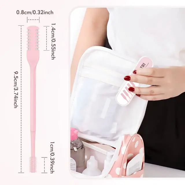 Alt view image 7 of 7 - 5PCS 2-in-1 Nasal Hair Cutter, 360° Rotating Nose Hair Trimmer Double Sided, Portable Nose Trimmer Manual for Women and Men(Pink)