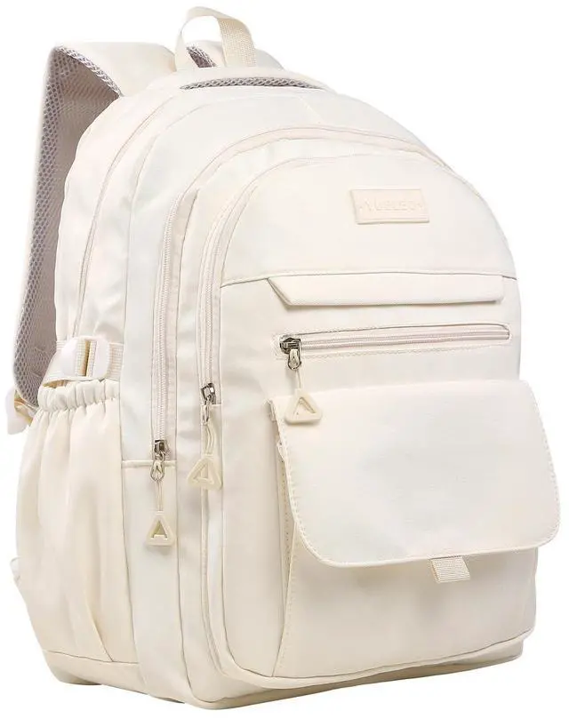 Main image of Girls High Middle School Backpack for Boys, College Aesthetic Laptop Teen Bookbag for Travel,Beige