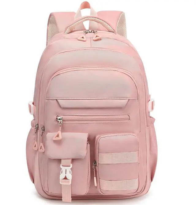 Main image of Cute Backpack for Teen Girls Boys, Aesthetic Travel Bookbag for High Middle School College Student (Pink)