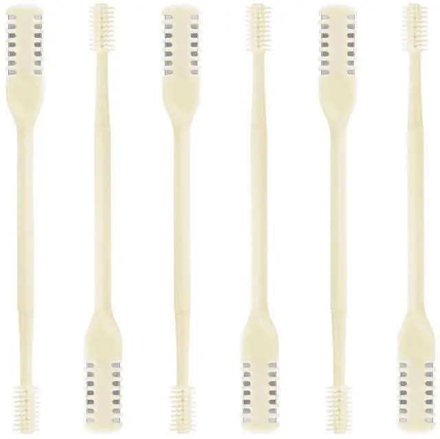 Alt view image 7 of 7 - 6 Pcs 2-in-1 Nasal Cutter, Upgrade Double Sided Nose Knife, 360 Nostril Hair Remover Tool, Trimmer for Men, Women, Soft Cleaning Brush (Cream)