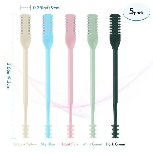 Alt view image 2 of 7 - 5Pcs 2-in-1 Nasal Hair Cutter, Double Sided Nose Hair Cutter, Portable 360° Rotating Manual Nose Hair Trimmer for Men and Women, Colorful