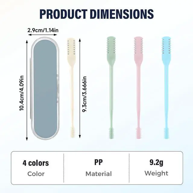 Alt view image 6 of 6 - 2-in-1 Nasal Hair Cutter, Nose Hair Trimmer for Men Women, 360° Rotating Portable Manual Nose Hair Remover Tool with Ear Picker, Double Sided Noses Hairs Knife Travel Essentials (Beige, 3PC)