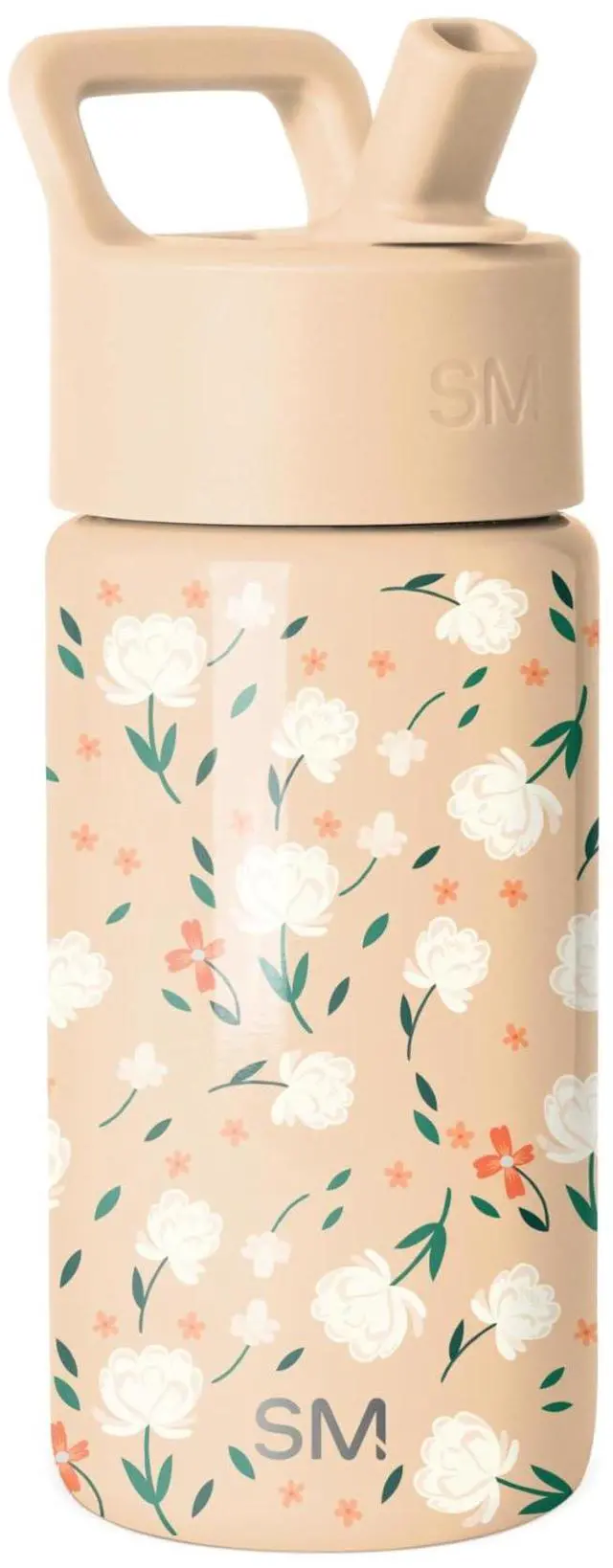 Main image of Kids Water Bottle with Straw Lid | 14oz Insulated Stainless Steel Kids Tumbler & Spill Proof Toddler Cup for School, Girls, Boys | Summit | Chloe Floral