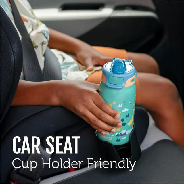 Alt view image 6 of 7 - Kids Pop & Fill 12oz Toddler Water Bottle with Quick Fill Lid, Double-Wall Vacuum Insulated Stainless Steel, Leak Proof, BPA Free, Sip & Chug, For School, Lunchboxes, Construction Site
