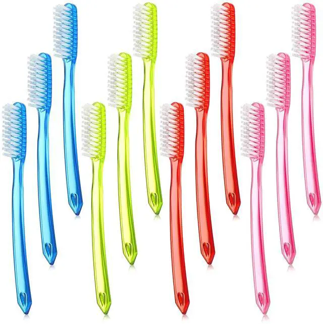 Main image of 12 Pieces Extra Hard and Firm Toothbrush for Adults Bulk Large Long Head Bristle Full Head Manual Huge Toothbrush for Whitening Cleaning