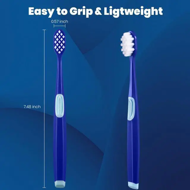 Alt view image 5 of 7 - Extra Soft Toothbrushes for Adults - 10000 Micro Nano Bristles for Sensitive Teeth, Gum Recession and Elderly (Diamond Shaped Head, 6 Count)