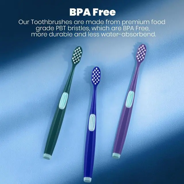 Alt view image 7 of 7 - Extra Soft Toothbrushes for Adults - 10000 Micro Nano Bristles for Sensitive Teeth, Gum Recession and Elderly (Diamond Shaped Head, 6 Count)