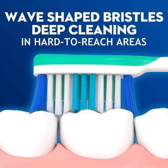 Alt view image 2 of 7 - Adult Hard bristled Manual Toothbrush with Excellent Cleaning Effect, Equipped with Tongue Coating Brush and Wavy bristles for More Effective Cleaning of Teeth6pack