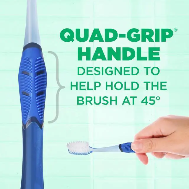 Alt view image 5 of 7 - Deep Clean Technique Toothbrush for Adults with Soft Ultra-Fine Tapered Bristles for Deeper Reach, Full Head, 2 Count