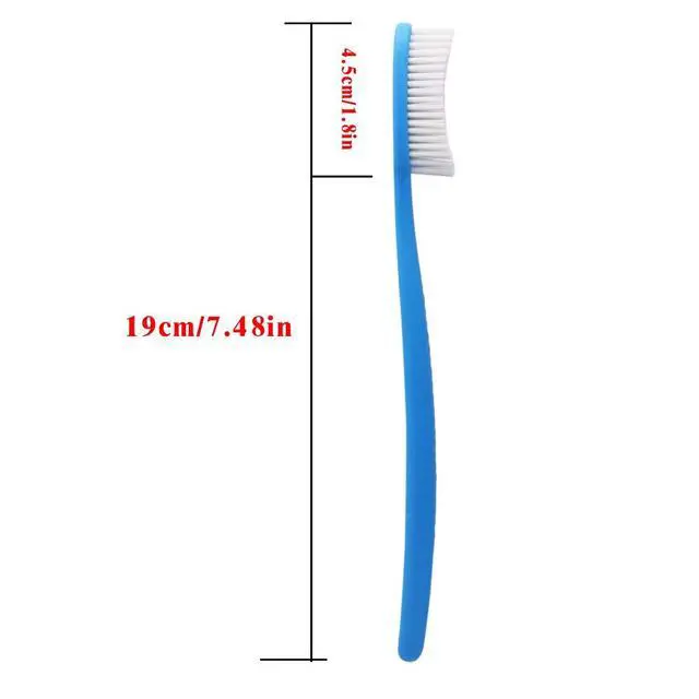 Alt view image 6 of 6 - Extra Hard & Firm Toothbrush Large Long Head Whitening Teeth Pack of 4