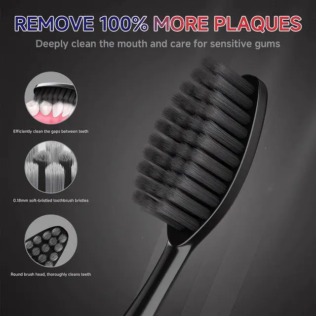 Alt view image 7 of 7 - 50 PCS Individually Wrapped Bulk Toothbrush Pack, Disposable Soft Bristle for Adult or Kid, Ergonomic Handle, Perfect for Travel, Hotel, Donation