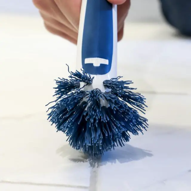 Alt view image 2 of 7 - 2-in-1 Grout and Corner Scrubber Brush Tool, Crevice Bathroom Cleaning Supplies for Showers, Door Tracks, Tile, and Bathtubs, Household 360-Degree Scrubbing Power