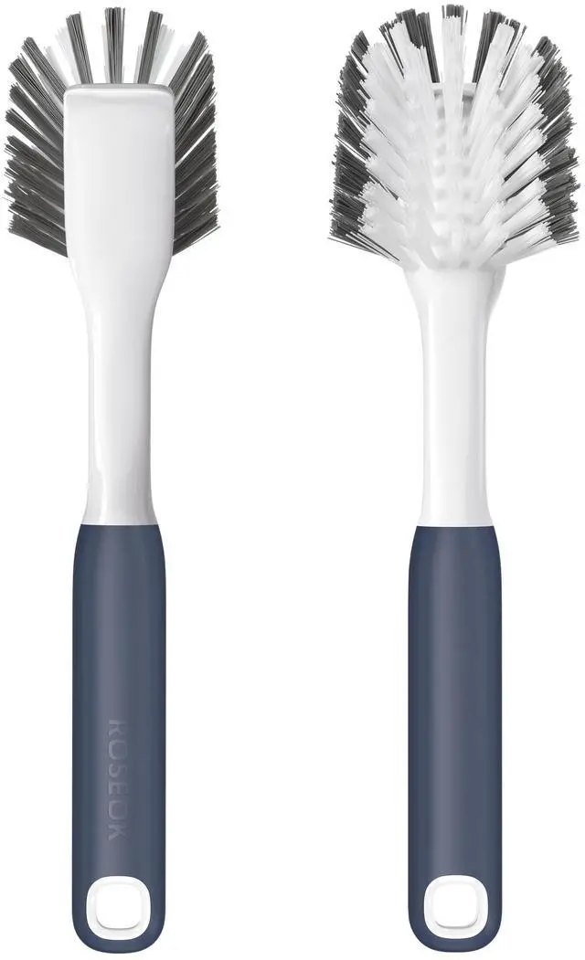 Main image of Dish Brush, Dish Scrubber, Nylon Bristles with Built-in Scraper