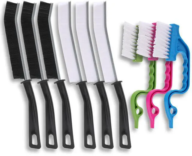 Main image of 9 Pcs Crevice Cleaning Brush, Bathroom Gap Brush, Hand-held Groove Gap Cleaning Tools, Multifunctional Crevice Gap Small Cleaning Brush Tool, Shutter Door Window Track Kitchen Cleaning Brushes Kit