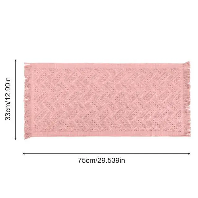 Alt view image 3 of 7 - 2 Pcs Hand Towels Bathroom, 30×13 Inch Boho Decorative Hand Towels Turkish Soft Face Towel for Boho Bathroom Decor Farmhouse Kitchen Hotel Spa Guest (Pink)