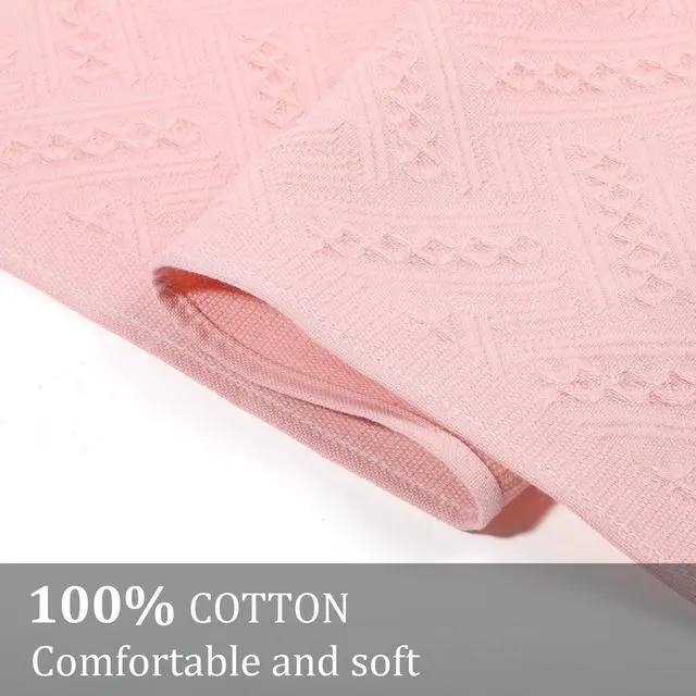 Alt view image 2 of 7 - 2 Pcs Hand Towels Bathroom, 30×13 Inch Boho Decorative Hand Towels Turkish Soft Face Towel for Boho Bathroom Decor Farmhouse Kitchen Hotel Spa Guest (Pink)