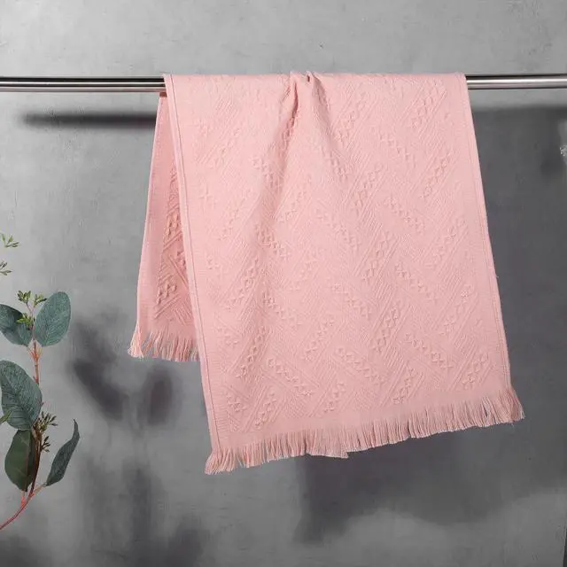 Alt view image 5 of 7 - 2 Pcs Hand Towels Bathroom, 30×13 Inch Boho Decorative Hand Towels Turkish Soft Face Towel for Boho Bathroom Decor Farmhouse Kitchen Hotel Spa Guest (Pink)