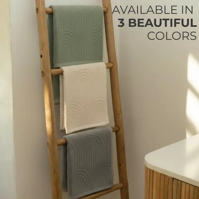 Alt view image 6 of 7 - Decorative Hand Towels for Your Bathroom Or Kitchen Luxurious Set of 2 Soft Boho Cotton Towels are Absorbent, Lightweight & Dry Quickly - Perfect to Elevate Any Bath Decoration at Home