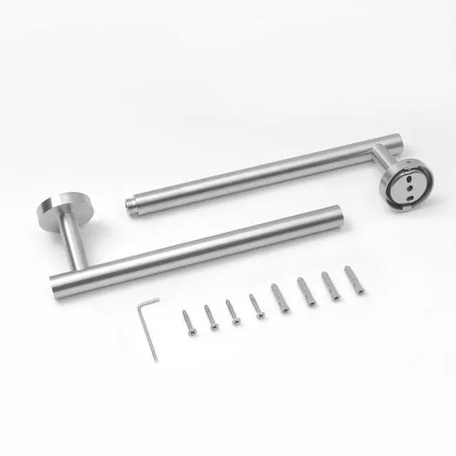 Alt view image 2 of 7 - Brushed Nickel 18 Inch Towel Bar for Bathroom, SUS304 Stainless Steel Bathroom Towel Rack Wall Mounted, Modern Home Decor Bath Towel Holder with Hardware Accessories (Total Length 19.8 Inch)