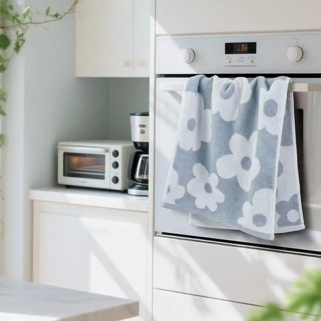 Alt view image 2 of 7 - Floral Hand Towels for Bathroom, Dusty Blue