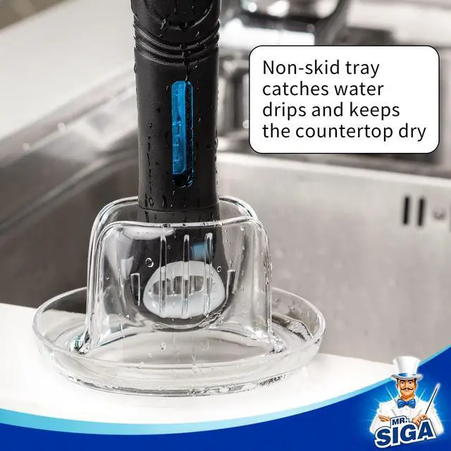 Alt view image 6 of 6 - Soap Dispensing Dish Brush Storage Set, Kitchen Brush with Holder for Pot Pan Sink Cleaning