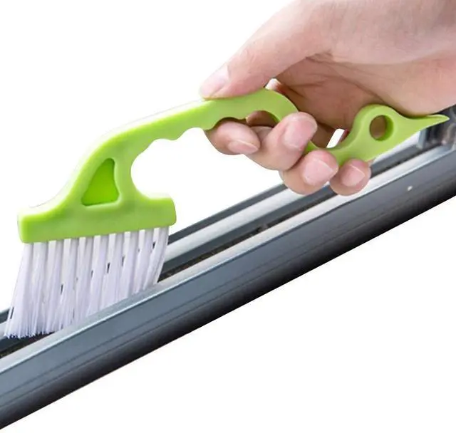 Main image of Hand-held Groove Gap Cleaning Tools Door Window Track Kitchen Cleaning Brushes (Random Color-Blue, Green, Pink) (1 Pc)