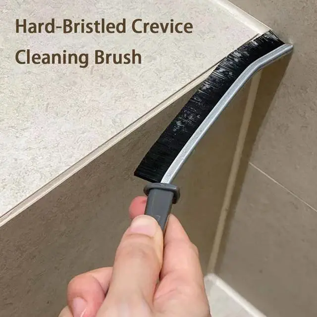 Alt view image 2 of 6 - Crevice Cleaning Brush, Hard Bristle Small Cleaning Brushes, Grout Cleaner Brush, Toilet Brush, Scrub Brush for Shower Tile, Skinny Gap Cleaning Tools for Household Use, Bathroom, Kitchen (3)