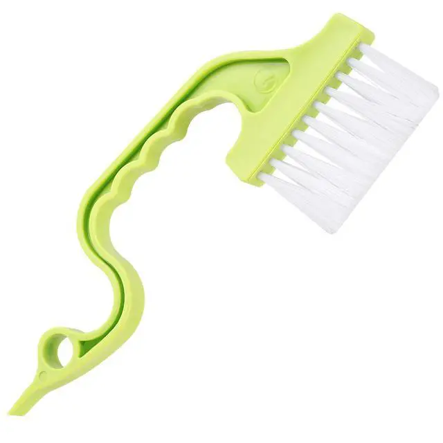 Alt view image 7 of 7 - Hand-held Groove Gap Cleaning Tools Door Window Track Kitchen Cleaning Brushes (Random Color-Blue, Green, Pink) (1 Pc)