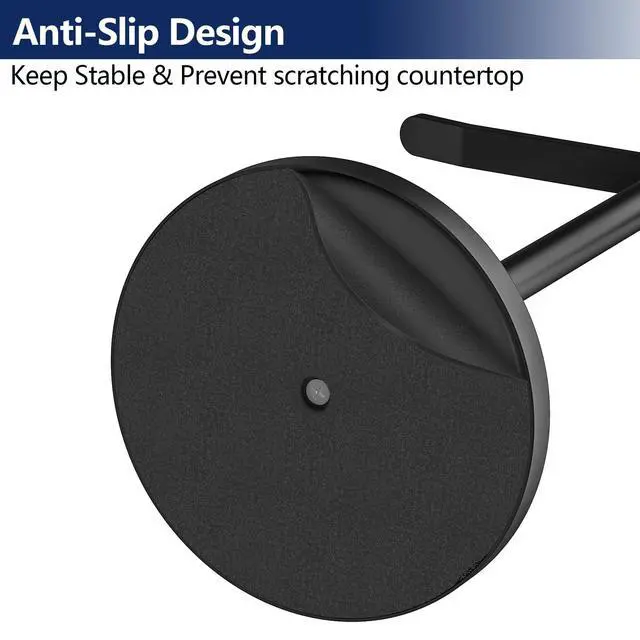 Alt view image 5 of 7 - Hand Towel Holder, Stainless Steel Towel Holder Stand for Bathroom, Kitchen Countertop, T-Shaped Hand Towel Rack Stand, Black