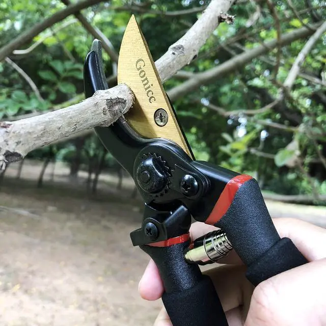 Alt view image 7 of 7 - 8" Professional Premium Titanium Bypass Pruning Shears (GPPS-1003), Hand Pruners, Garden Clippers, Bonsai Cutters
