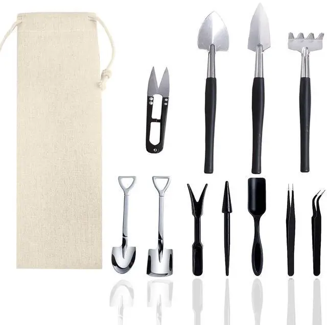 Main image of 12Pcs Succulent Tools Set Mini Transplanting Garden Tools Kit for Indoor Gardening Flower Pot Cactus Care