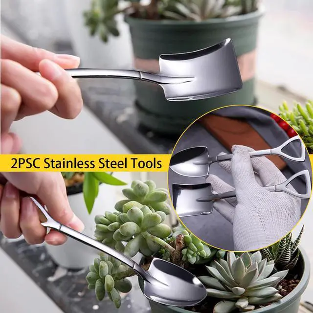 Alt view image 4 of 7 - 12Pcs Succulent Tools Set Mini Transplanting Garden Tools Kit for Indoor Gardening Flower Pot Cactus Care