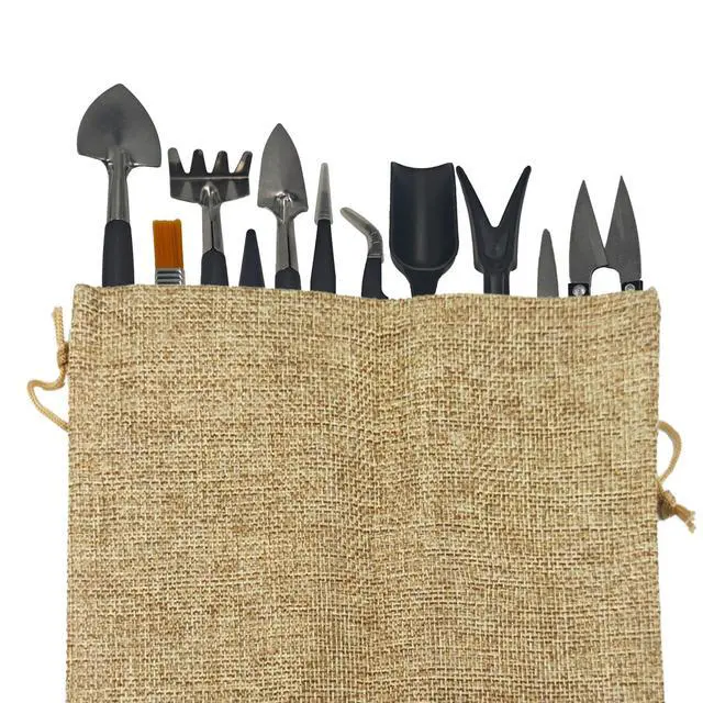 Alt view image 3 of 7 - 13Pcs Succulent Tools Set Mini Garden Tools Kit for Indoor Bonsai Cactus Care with Pruning Shears Scissors Transplanting Tools for Houseplant