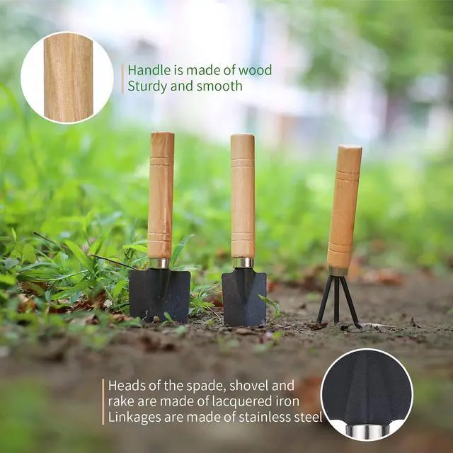 Alt view image 4 of 7 - 5Pcs Succulent Tools, Mini Garden Tools,Plant Potting Mat as Plant Accessories,Succulent Gardending Hand Tools Kit for Seedling Soil,Caring Succulent,etc,Gifts for Womans Gardening work(No Flowerpot)