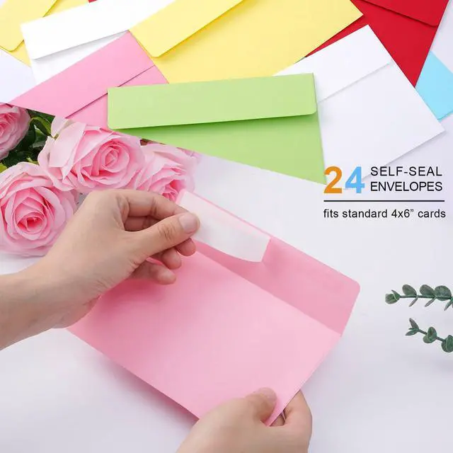 Alt view image 7 of 7 - 24 Pack Thinking of You Cards Assortment with Self-adhesive Envelopes, 4"x6" Boxed Prefilled Greeting Note Cards to Friends, Relatives or Loved One
