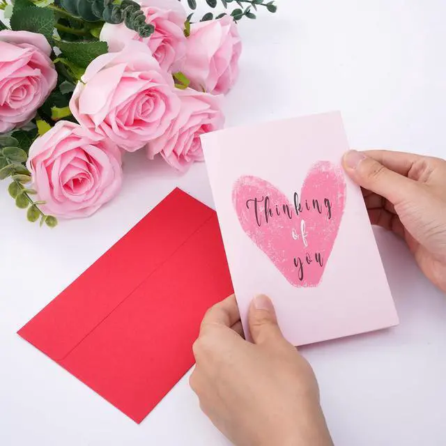 Alt view image 5 of 7 - 24 Pack Thinking of You Cards Assortment with Self-adhesive Envelopes, 4"x6" Boxed Prefilled Greeting Note Cards to Friends, Relatives or Loved One