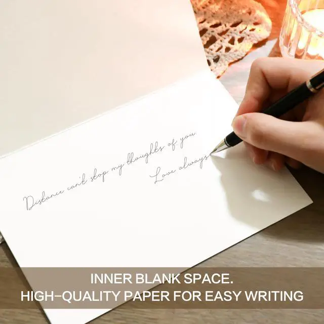 Alt view image 5 of 6 - 24 Thinking of You Cards with Envelopes, 4x6 Inch Watercolor Eucalyptus Leaves 4 Designs, Note Greeting Encouragement Sympathy Condolences Card for Family, Friends - Blank Inside