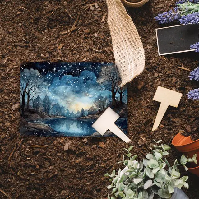 Alt view image 6 of 7 - Blank Cards with Envelopes All Occasion,Watercolor Starry Night Sky Design Blank Greeting Cards 4x6,20Pack -Blank Greeting Cards,Note Cards with Matching Peel-and-Seal Rustic Envelopes