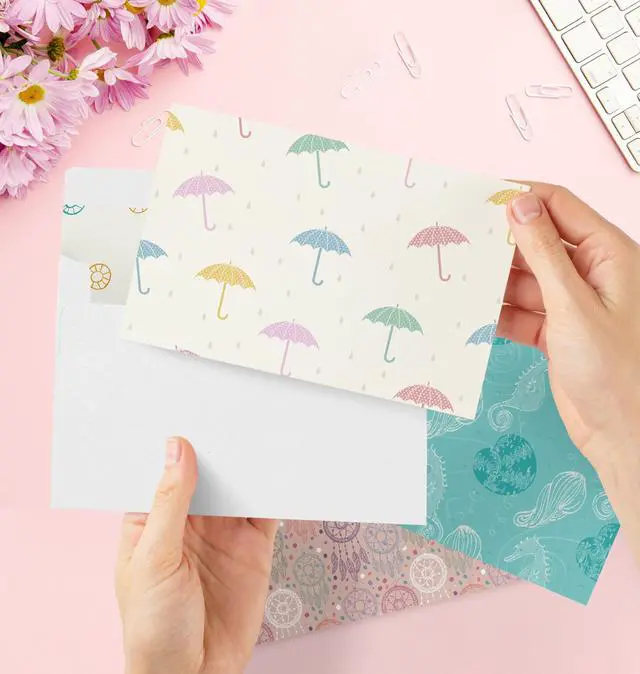 Alt view image 4 of 7 - 24 Pack Blank Greeting Cards for All Occasions, 4" x 6" Boxed Greeting Note Cards with Self-adhesive Envelopes, 24 Unique Designs - No Repeats