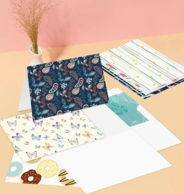 Alt view image 7 of 7 - 24 Pack Blank Greeting Cards for All Occasions, 4" x 6" Boxed Greeting Note Cards with Self-adhesive Envelopes, 24 Unique Designs - No Repeats