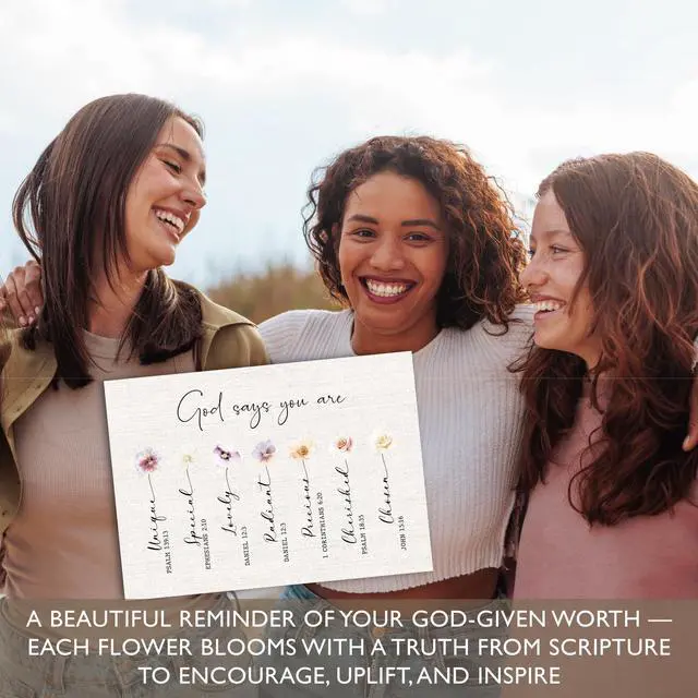 Alt view image 2 of 6 - Christian Thinking of You Card for Women - Religious Greeting Card, Inspirational Cards with Quotes, Encouragement Cards with Scripture (Blank Inside)