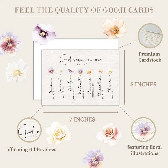 Alt view image 3 of 6 - Christian Thinking of You Card for Women - Religious Greeting Card, Inspirational Cards with Quotes, Encouragement Cards with Scripture (Blank Inside)